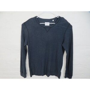 Billy Reid Sweater Men Large Blue Waffle Knit Long Sleeve Pullover Casual Modern